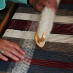 A close up of the technique involved with weaving.