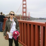 Deborah Fitzherbert in San Francisco on Golden Gate Bridge