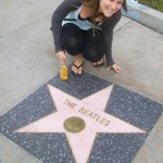 Lisa Brown on Hollywood Walk of Fame with The Beatles