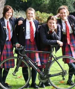 ON TRACK - Waikato Diocesan cyclists are tracking the big time. From left - Maxyna Cottam, Madison Farrant, Robin Hacker-Cary and Jordyn Crauch.