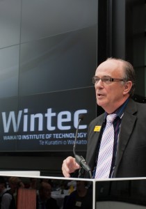 Wintec CEO Mark Flowers welcomes John Campbell at the first Media Bites of 2011.