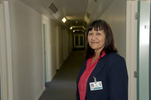 Rae Timue is a receptionist at the Hilda Ross House at Waikato Hospital, Hamilton.