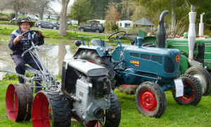 Alf Pinkerton with his restored tractors