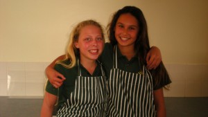 Young cooks - Nicole Fletcher (left) and Celine McGahan are determined to become the best in the school.