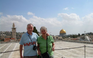 Martin and Lois Griffiths during travels in Israel and West Bank