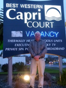 Cause for concern - Best Western Capri Court manager Glenn Brooks says the break-ins have been unnerving.