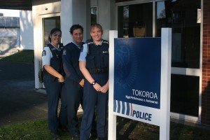 HITTING THE BEAT: New Tokoroa police officers are excited to be working in a small community. From left, Lania Day, Sheryl Fitzgerald and Katharine Lemmè