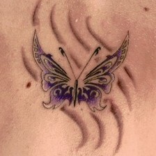 Katie Robinson got her butterfly tattoo at 18, to represent freedom.