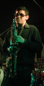 Saxophone player for The Spiritz, Winiata Lambert
