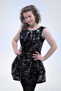 Emily Steel models her Litte Slide Dress