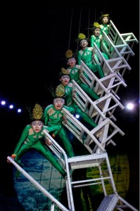 BALANCING ACT: Zirka Circus performers bought 56 new acts with them this tour