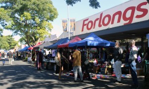 CONFRONTING CONFLICT: Frankton Market operates outside Forlongs as court battle approaches. Photo: Sharn Roberts