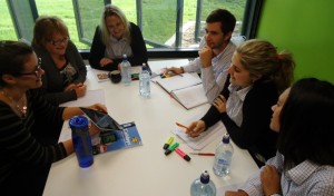 BRAINSTORM: Ideas flow at the Mystery Creek Events team meetings. Pictured L-R are: Vanessa Richmond, Jacqui Cooper, Janine Hill, Michael Hall, Courtney Ogle, and Wai Taimai. Photo: Libby Wilson