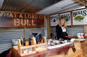 Bull market: Salley Fletcher runs the distinctive What a Load of Bull stand. Photo: Lauren Bovaird