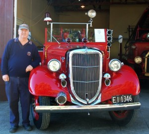 VINTAGE VEHICLES: Barry Martin stands next to his pride and joy, a restored 1935 Ford. Photo: Ciaran Warner