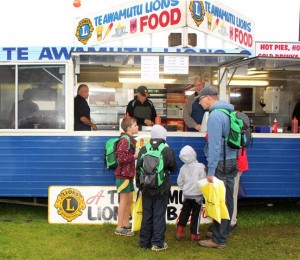 FUNDRAISER: The Te Awamutu Lions Club helps feed the hungry hordes.