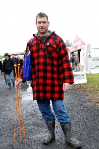 REAL FARMER: Mark McCarrick wears his farming attire to Fieldays. Photo: Lauren Bovair.d