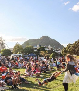 Mount Maunganui locals enjoy the last Gourmet Night Market of the summer.