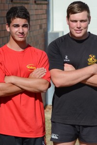 Co-captains Legin Hotham and Ayden Johnstone hope HBHS will do New Zealand proud.