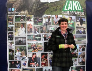 Jackie Harrigan at the Land your Dream Job stand.