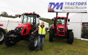 Phil Macpherson with one of the TYM Tractors on site at Fieldays. Photo: Hannah Rolfe