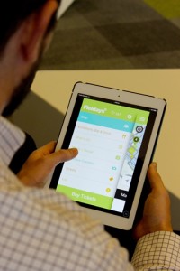 A user checking out the Fieldays app. Photo: Supplied