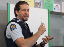 Rob Stanton is the face of the police force for refugees arriving in New Zealand. Photo: Farah Hancock